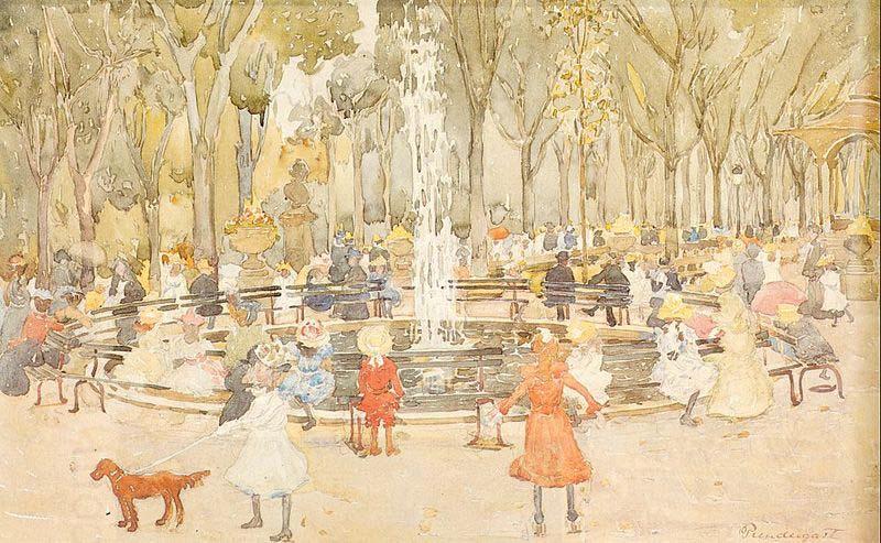 Maurice Prendergast In Central Park New York (